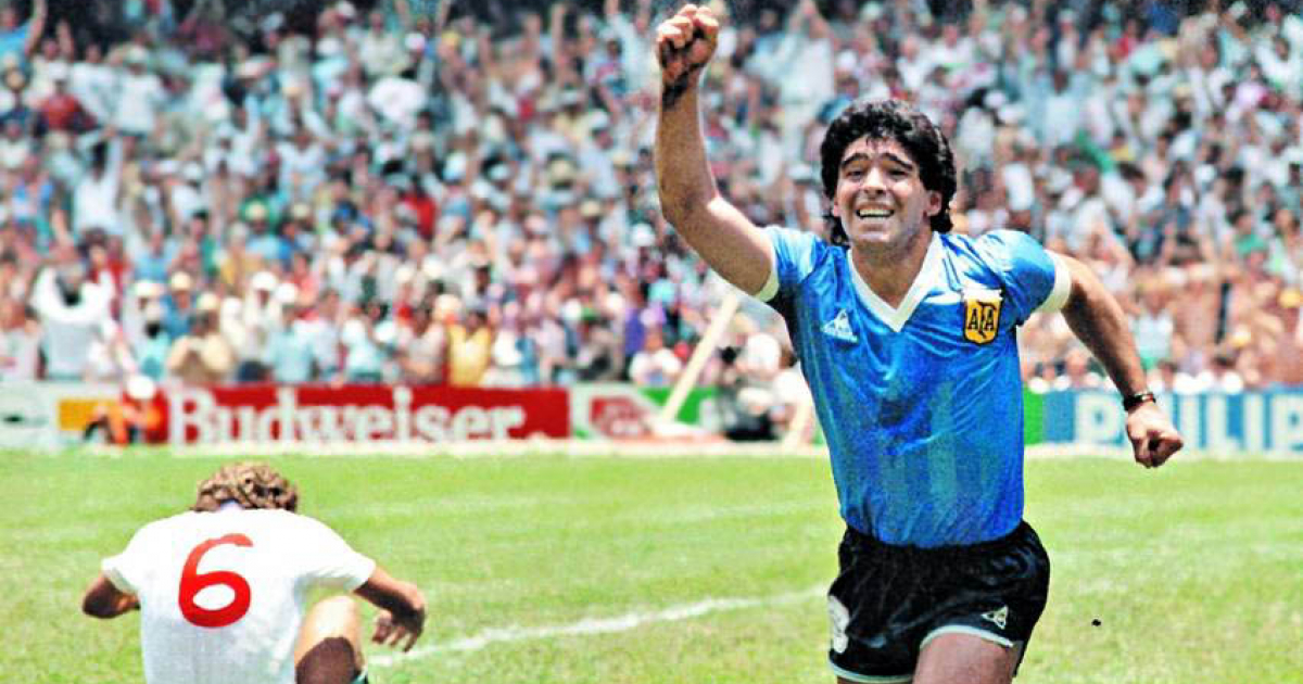 Diego Armando Maradona celebra un gol en el Mundial de México 1986 © Wikimedia Commons