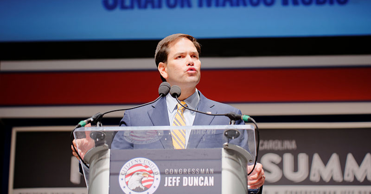 Congresista cubanoamericano Marco Rubio en una acto de campaña © Wikimedia Commons