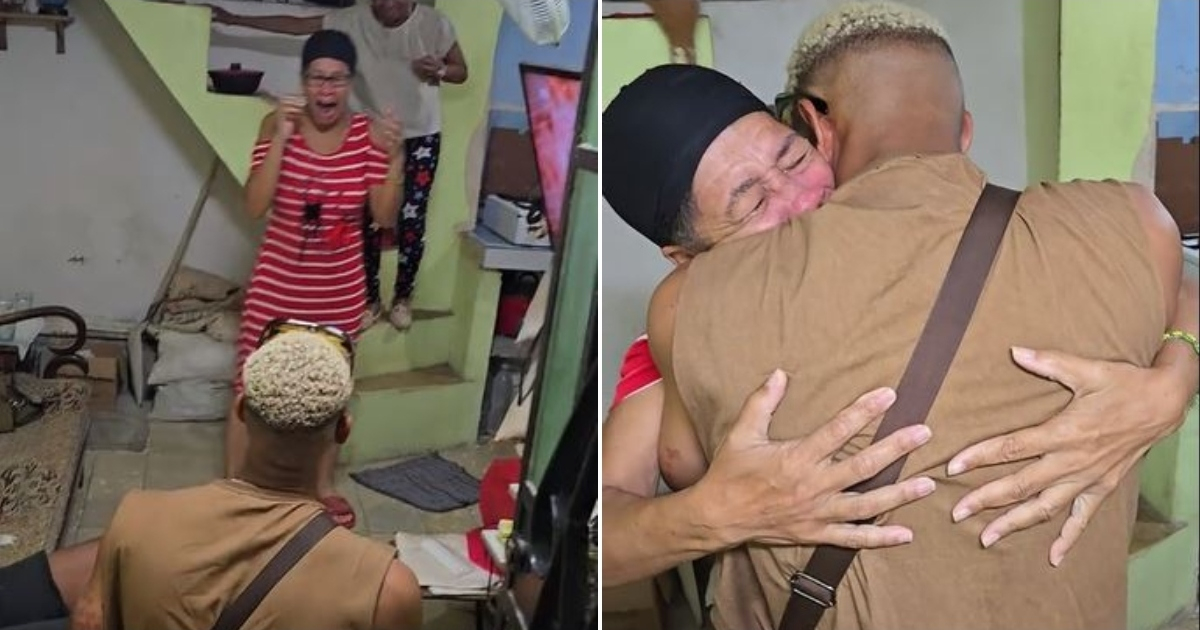 Joven cubano sorprende a su madre con un emotivo regreso a la isla