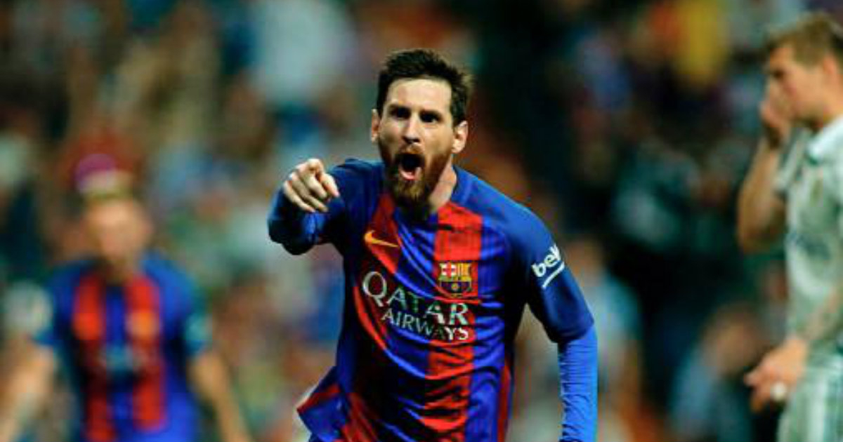 Leo Messi celebrando un gol con la camiseta del Barça © Facebook/Leo Messi