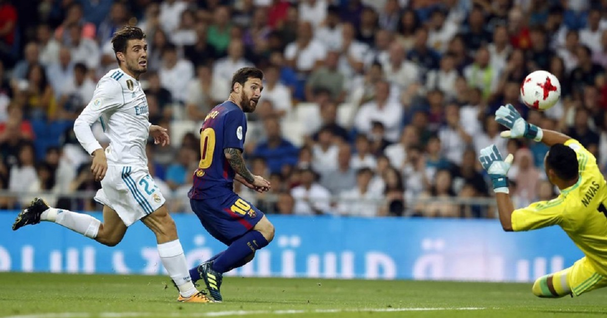 Messi dispara y burla a Navas © Miguel Ruiz/FCB