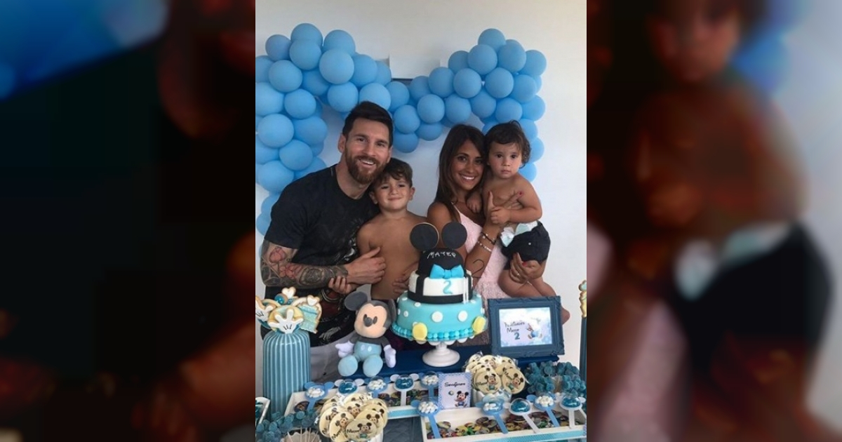 Leo Messi y Antonela Roccuzzo en el cumpleaños de su hijo Thiago © Instagram / Leo Messi