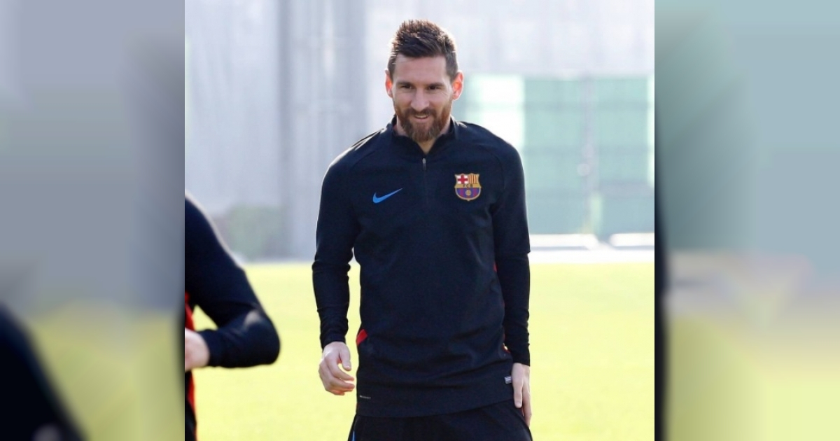 Leo Messi durante un entrenamiento con el Barça © Instagram / Leo Messi