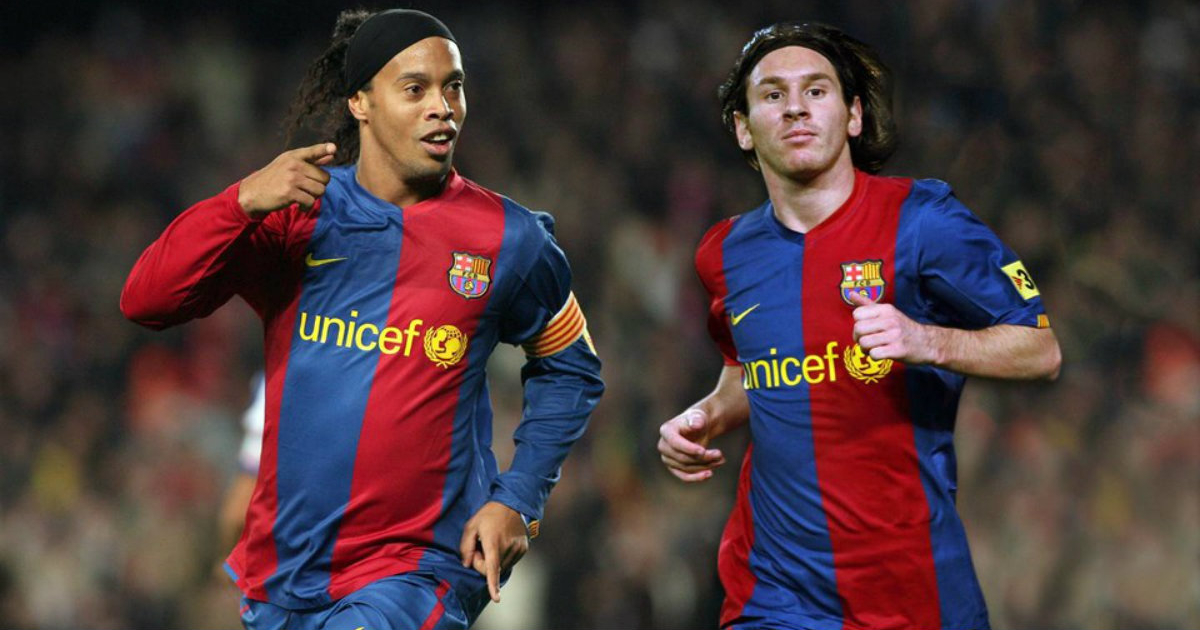 Ronaldinho y Leo Messi © Fcbarcelona.com