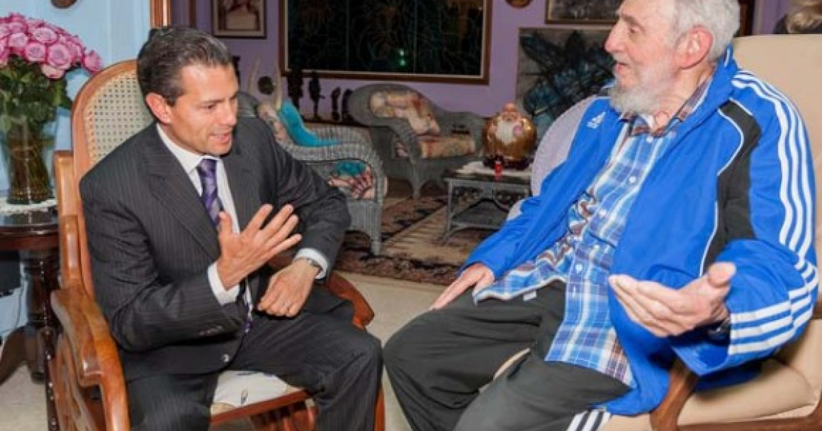 Fidel Castro y Peña Nieto reunidos en el domicilio del dirigente comunista © Cubadebate/Alex Castro