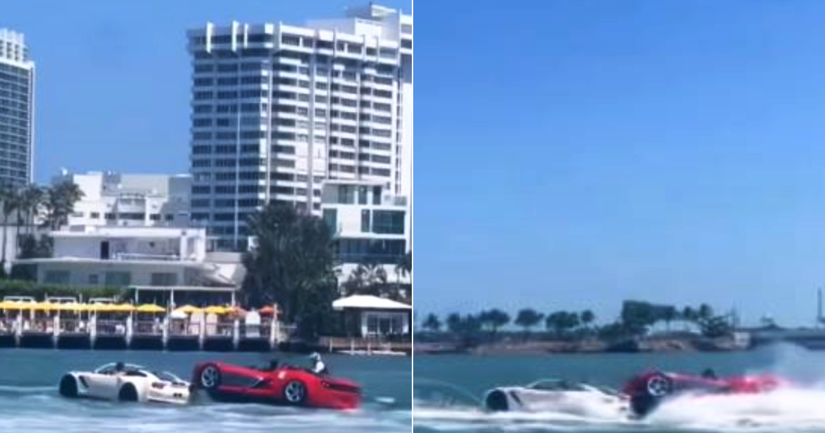 Accidente náutico en Miami: colisión de embarcaciones con forma de auto