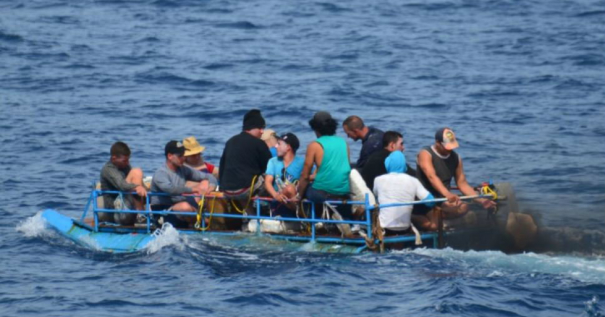 Balseros cubanos llegando a Estados Unidos © Guardia Costera