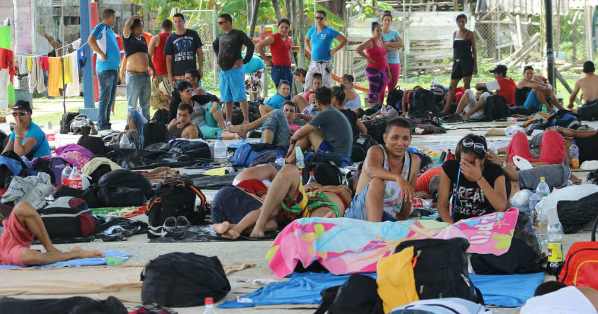 Migrantes cubanos en Puerto Obaldía, en Panamá © Tvn-2