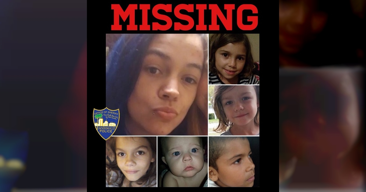 Cinco niños desaparecidos en Jacksonville © Twitter/ Oficina del Sheriff de Jacksonville