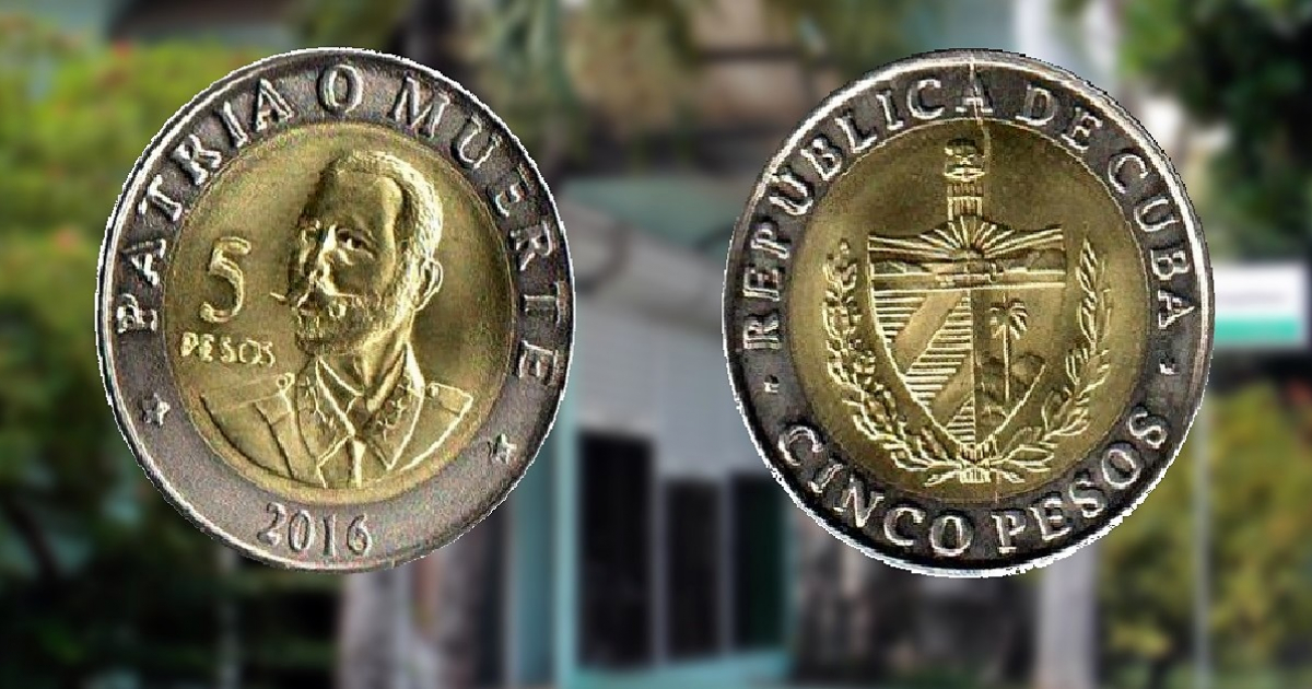 Moneda de 5 pesos en Cuba © CiberCuba