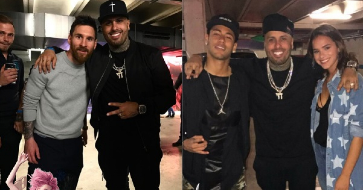 Nicky Jam junto a Leo Messi y Neymar Jr © Sport