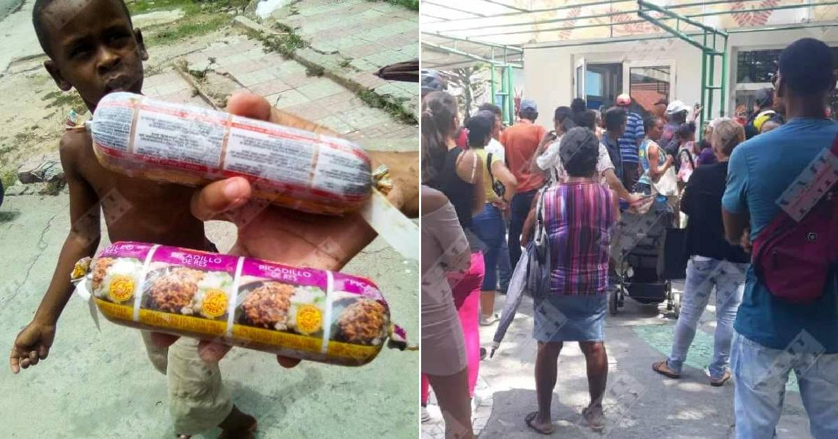 Madres de Santiago de Cuba soportan largas filas para adquirir picadillo en el Día de la Infancia