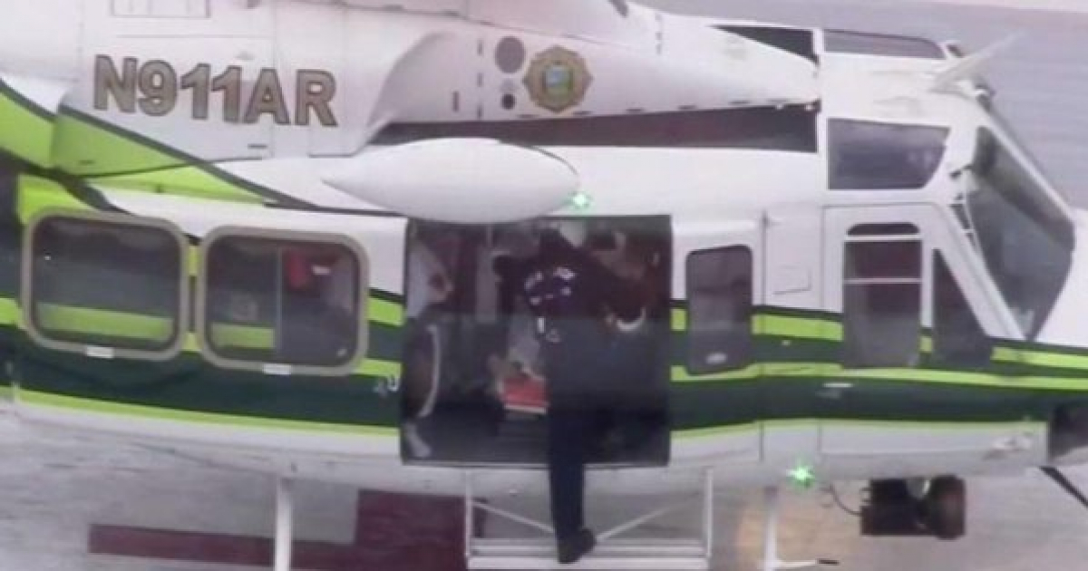 Fueron trasladados en helicóptero © Captura de video / NBC