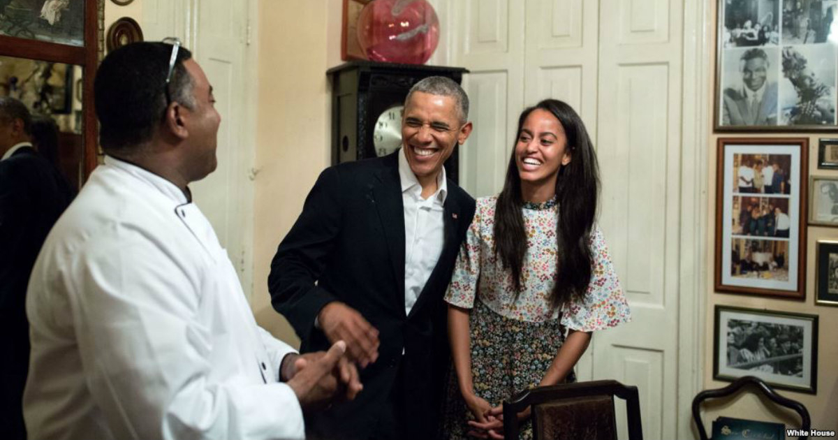 Obama en una paladar en La Habana © White House/ Pete Souza