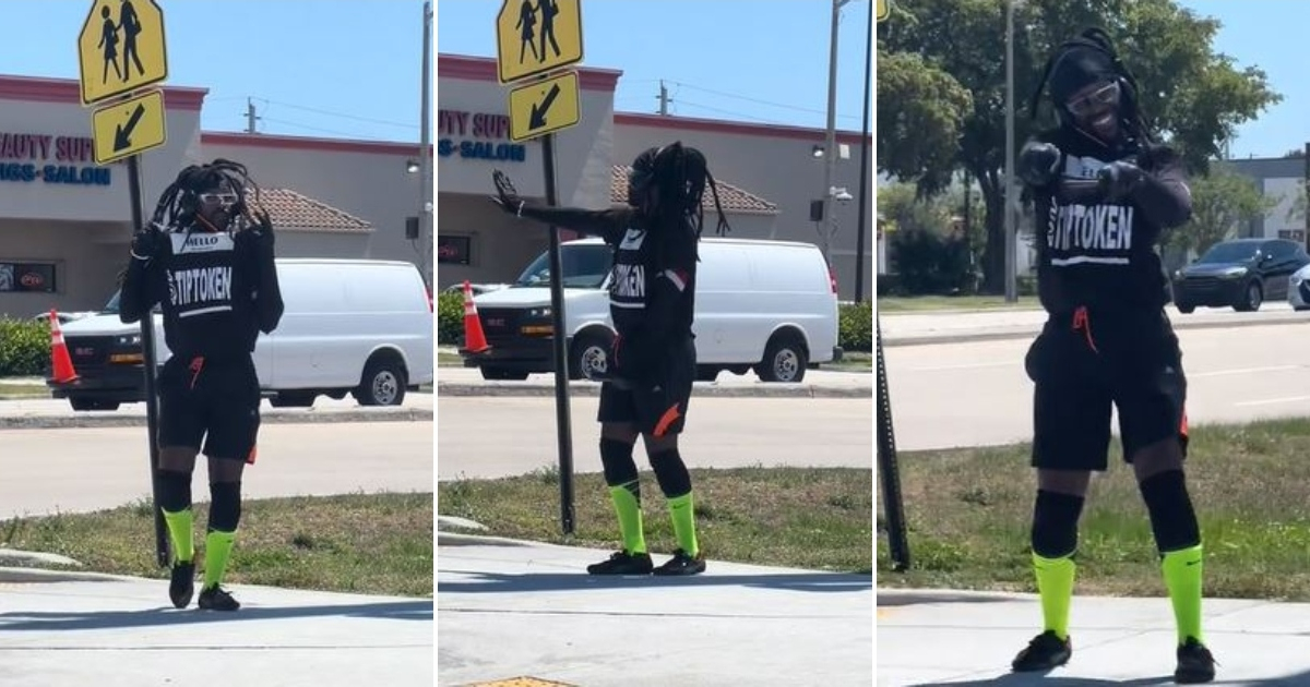 Hombre en West Palm Beach causa furor al bailar "La Totaila" de Bebeshito en plena calle