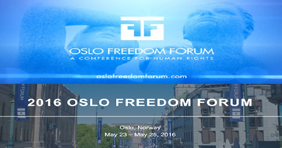 Oslo Freedom Forum 2016 © Rosa Maria Payá y Danilo Maldonado, "El Sexto" están presentes en El Oslo Freedom Forum 2016