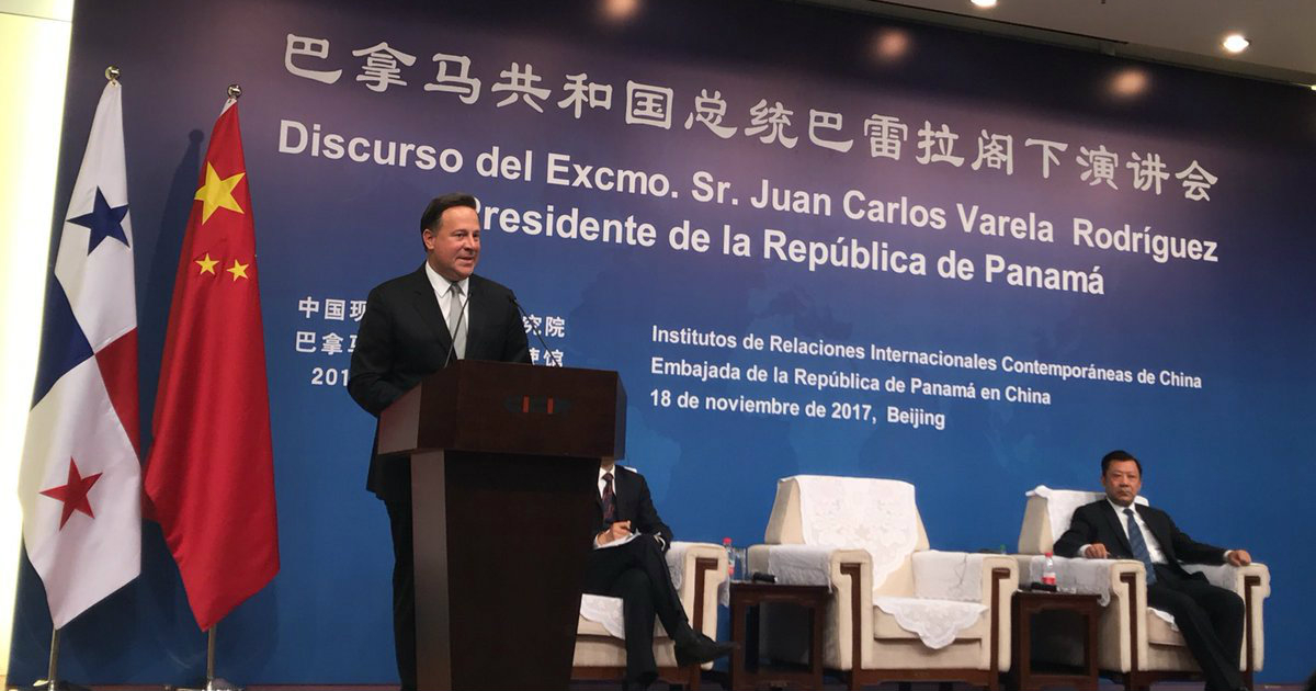 Presidente de Panamá, en China. © Juan Carlos Varela / Twitter