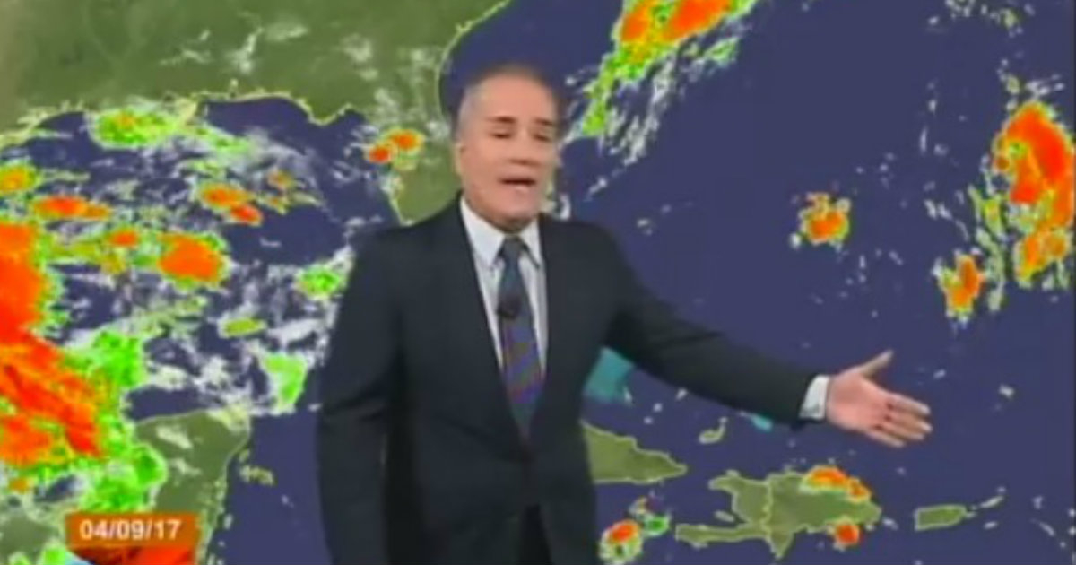 Televisión cubana sobre huracán Irma © Screenshot