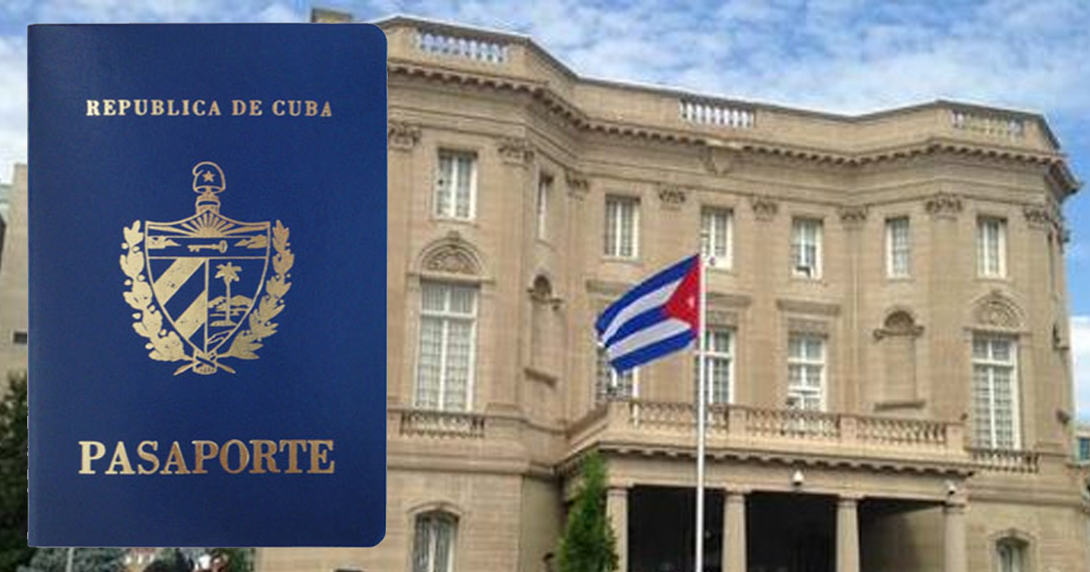  © Embajada cubana en Washington detiene emisión de pasaportes a cubanos