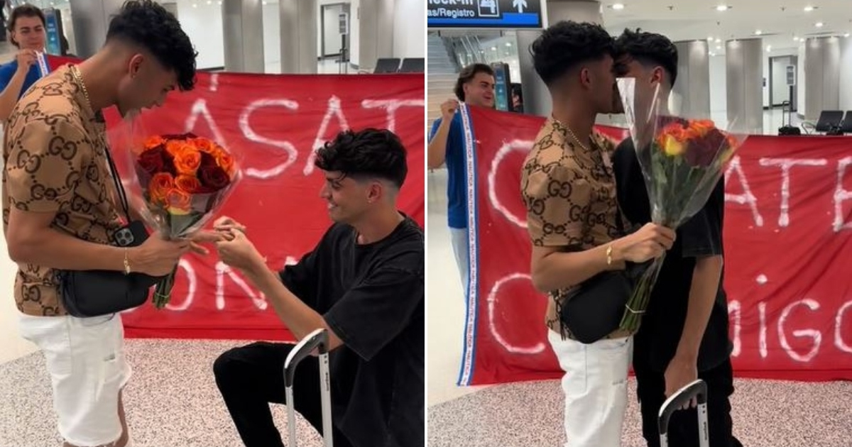 Propuesta de matrimonio sorprende a cubano en aeropuerto de Miami