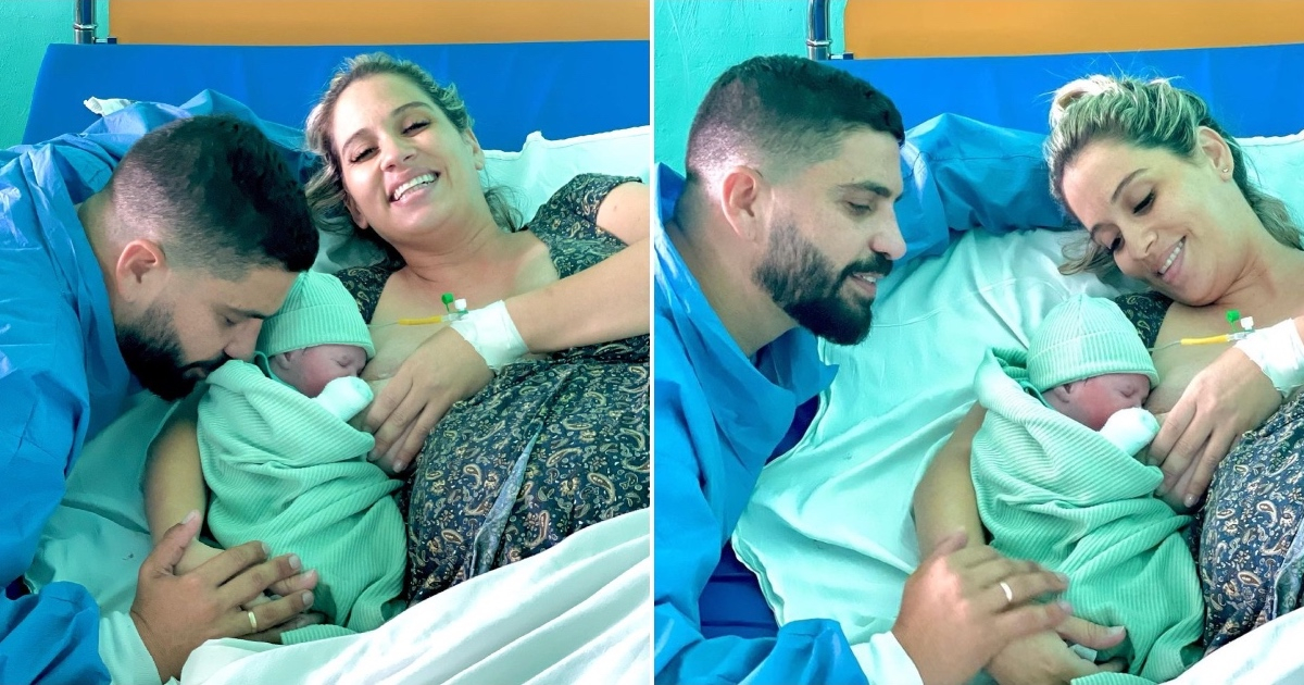 Alejandro Cuervo y Arletis Rodríguez celebran el nacimiento de su hijo Aston