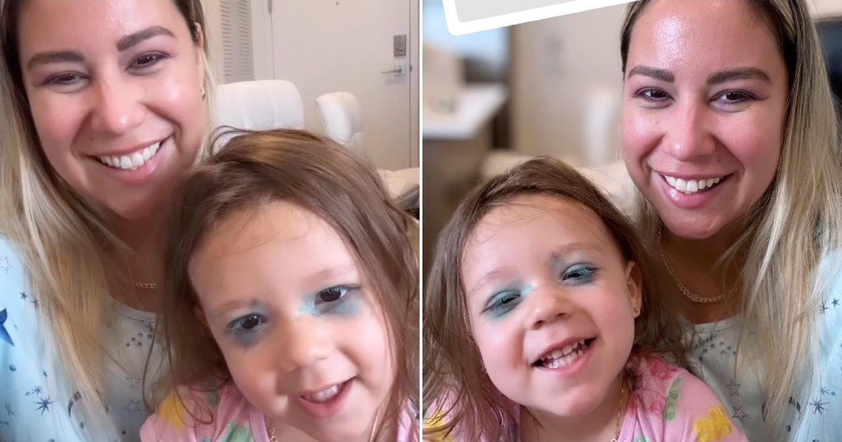 Srta Dayana y su hija Victoria protagonizan un hilarante momento de maquillaje