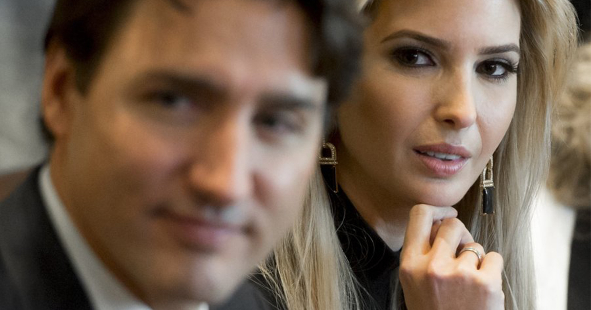 Ivanka Trump y Justin Trudeau © Ivanka Trump y Justin Trudeau / Twitter / @Phil_Lewis_ / Philip Lewis