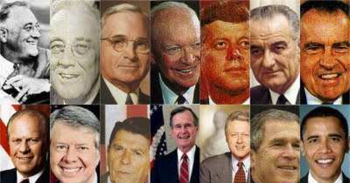 Presidentes de Estados Unidos hasta 2016 © Wikipedia