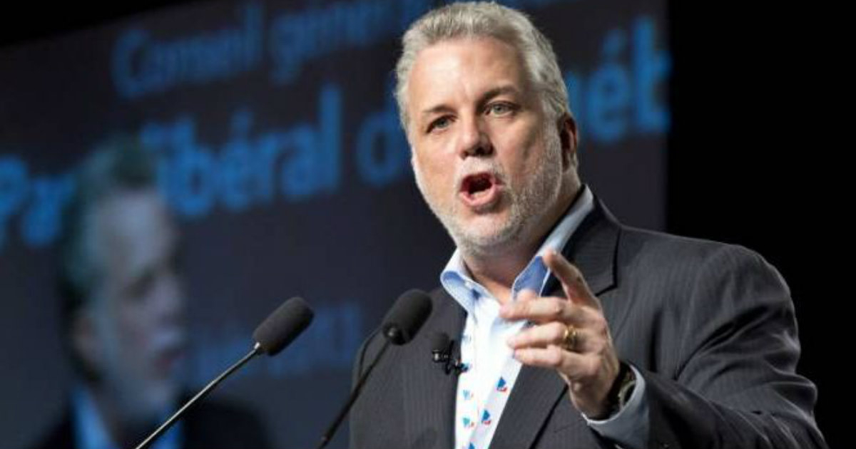 Primer ministro de Québec, Philippe Couillard, en una rueda de prensa © Escambray