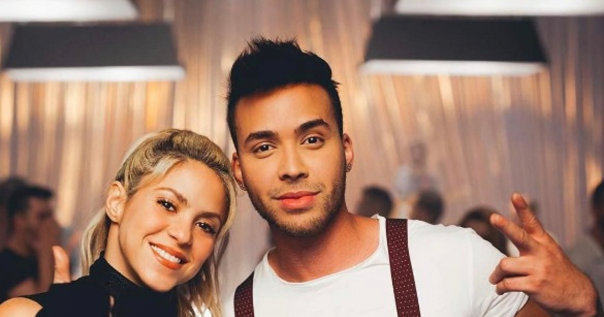 Prince Royce y Shakira en una fotografía publicada en las redes sociales © Instagram / Prince Royce