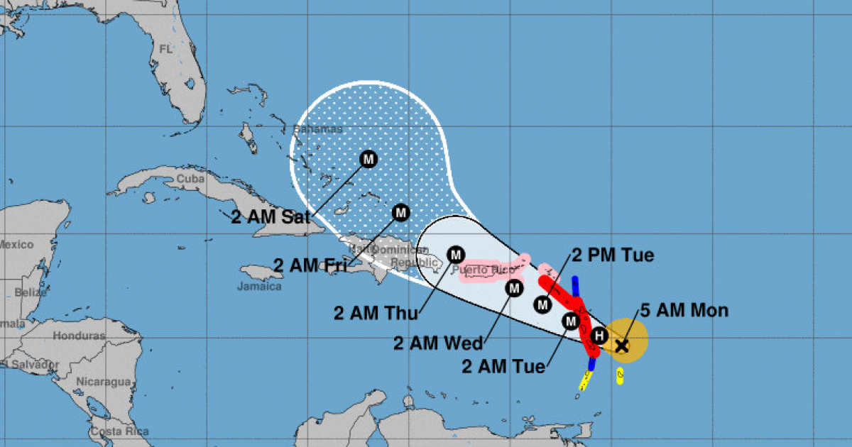 El huracán María en su rumbo hacia las Antillas Menores © NOAA