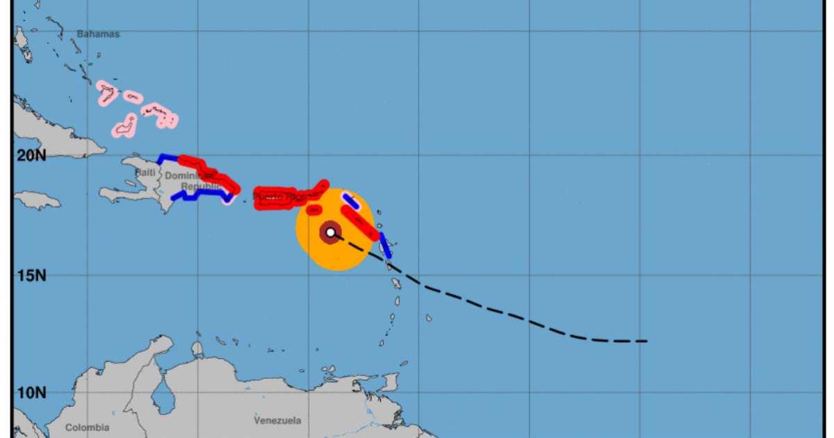 Mapa del huracán María © NHC Noa