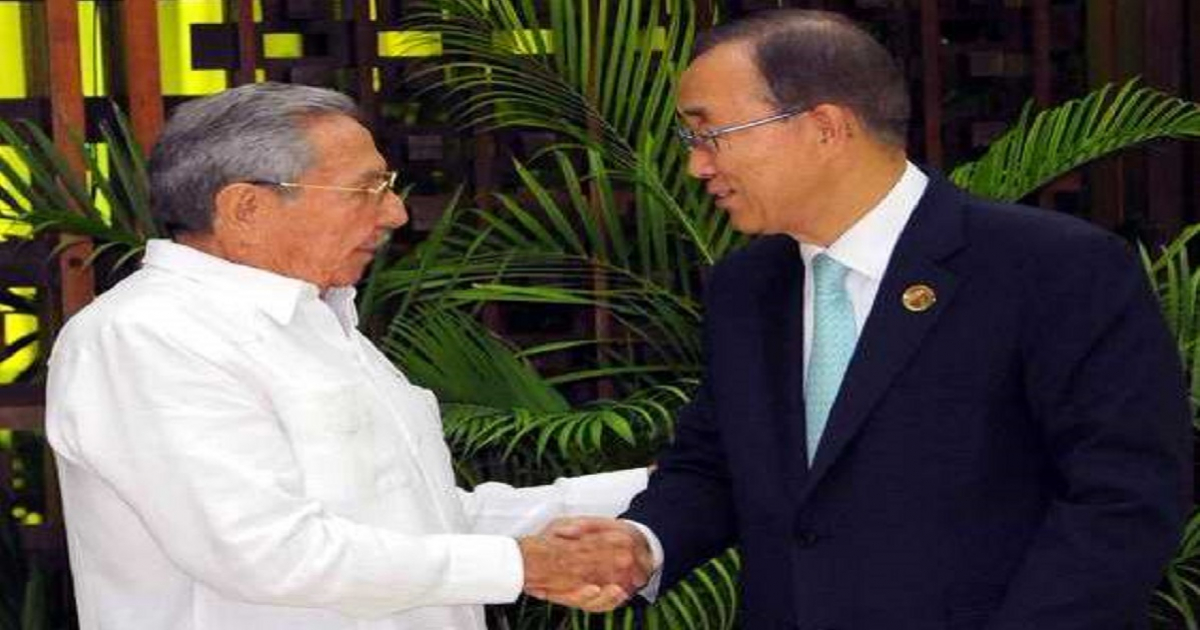  © Se reúnen en La Habana Raúl Castro y Ban Ki-moon 