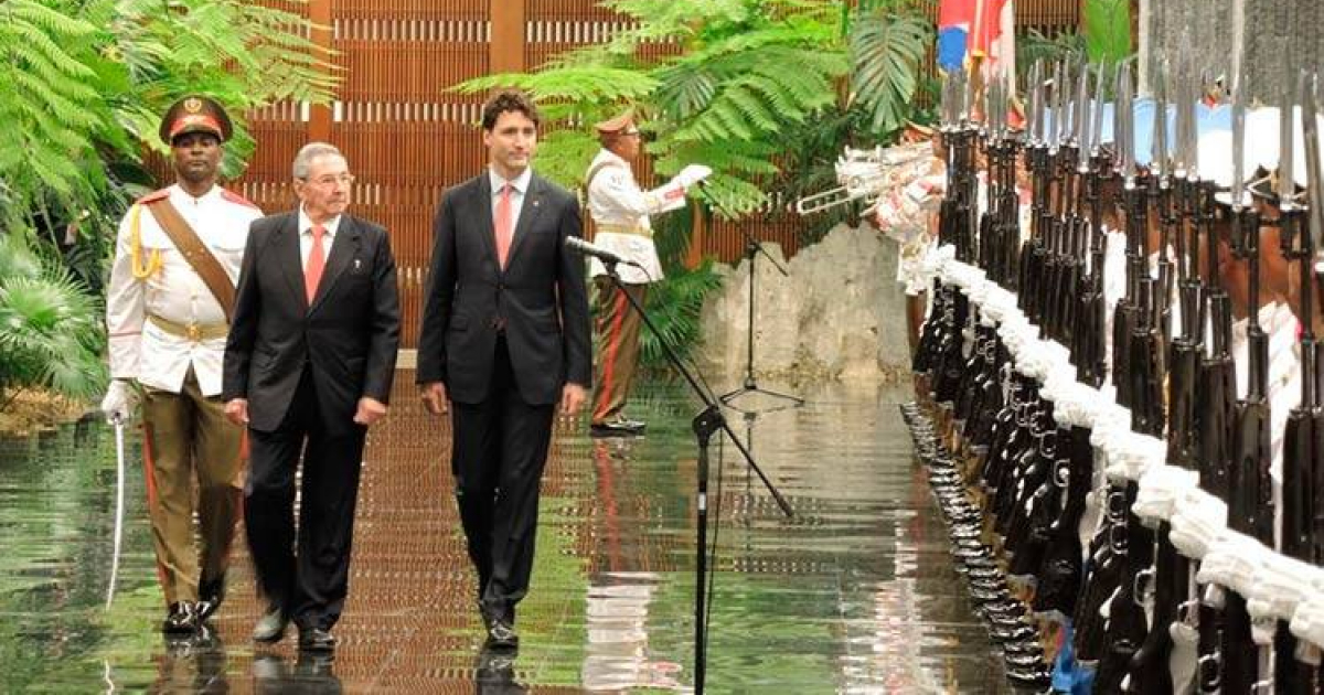 Raúl Castro y Justin Trudeau © Granma