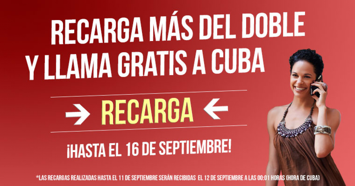 Recarga de saldo a líneas celulares Cubacel en septiembre recibes más