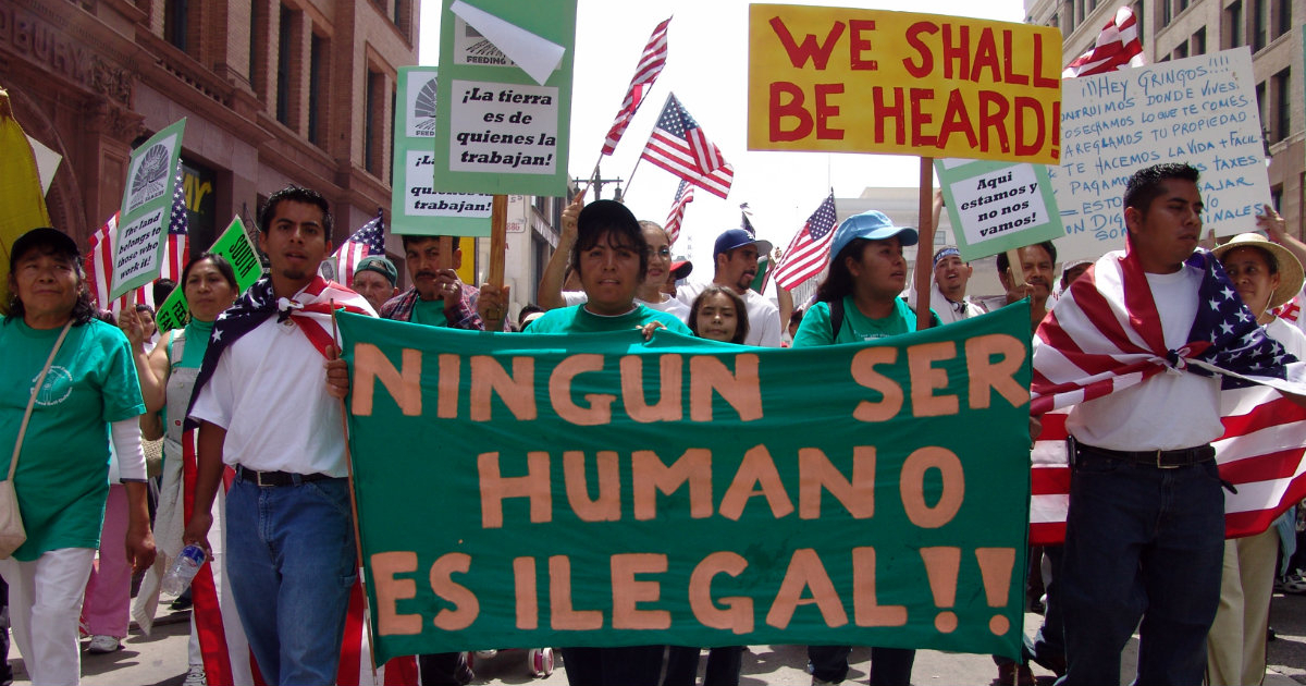 Migrantes indocumentados protestan en las calles de Estados Unidos © Wikipedia