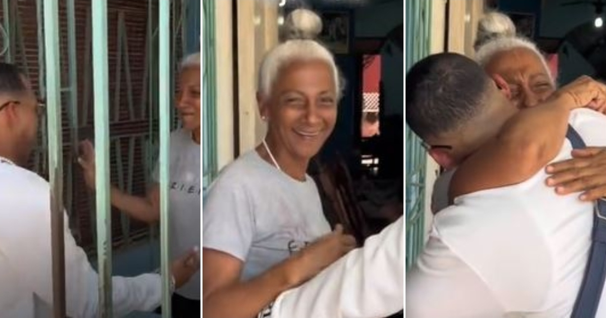 Joven cubano vuelve a Cuba para abrazar a su madre tras dos años: "Nunca estarás sola"