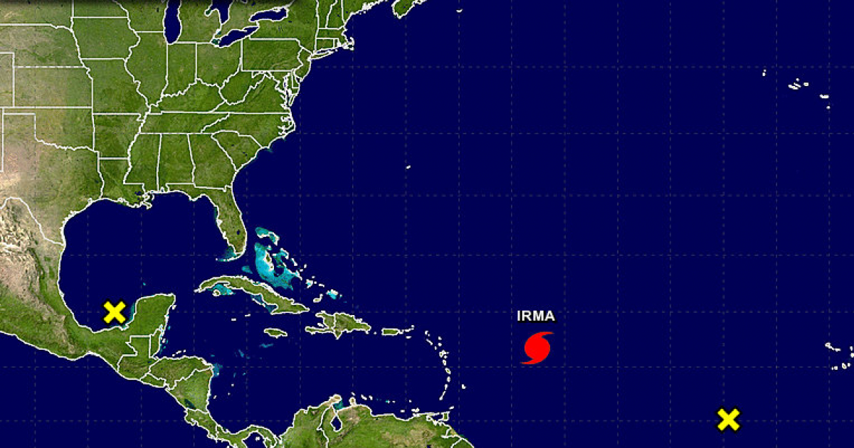 Dirección de Irma rumbo al Caribe © Centro Nacional de Huracanes