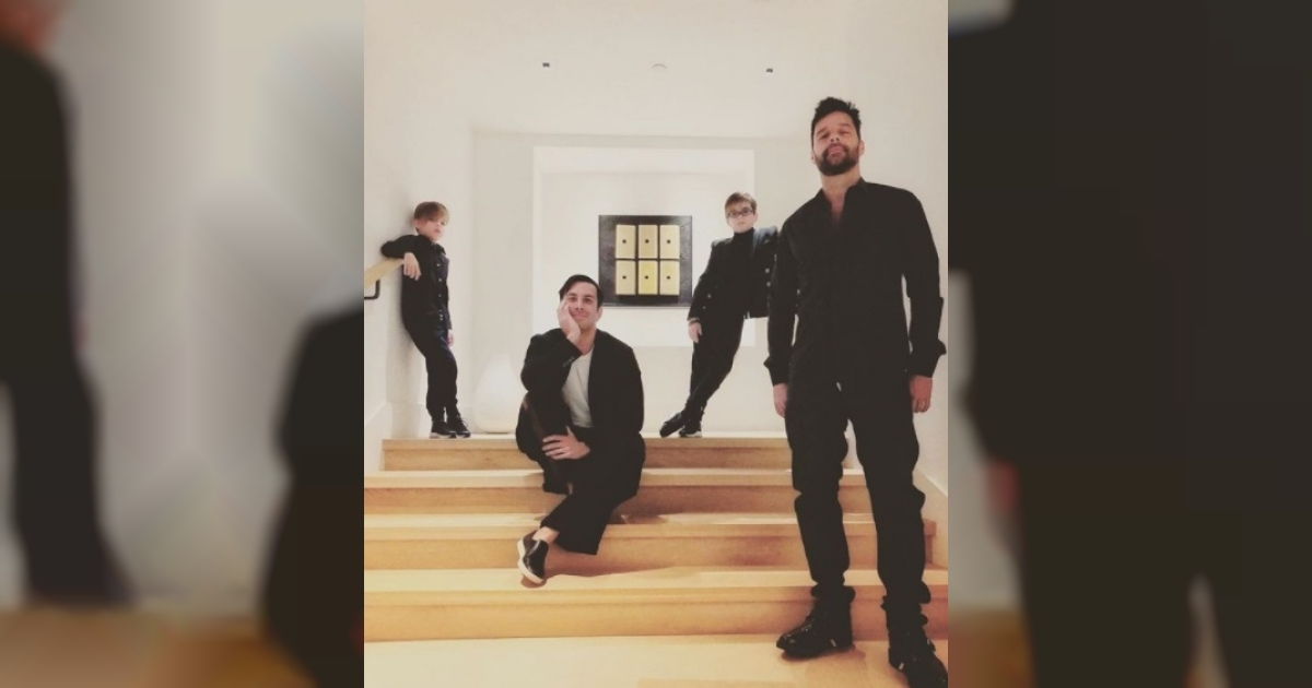Ricky Martin junto a su familia en las redes sociales © Instagram / Ricky Martin