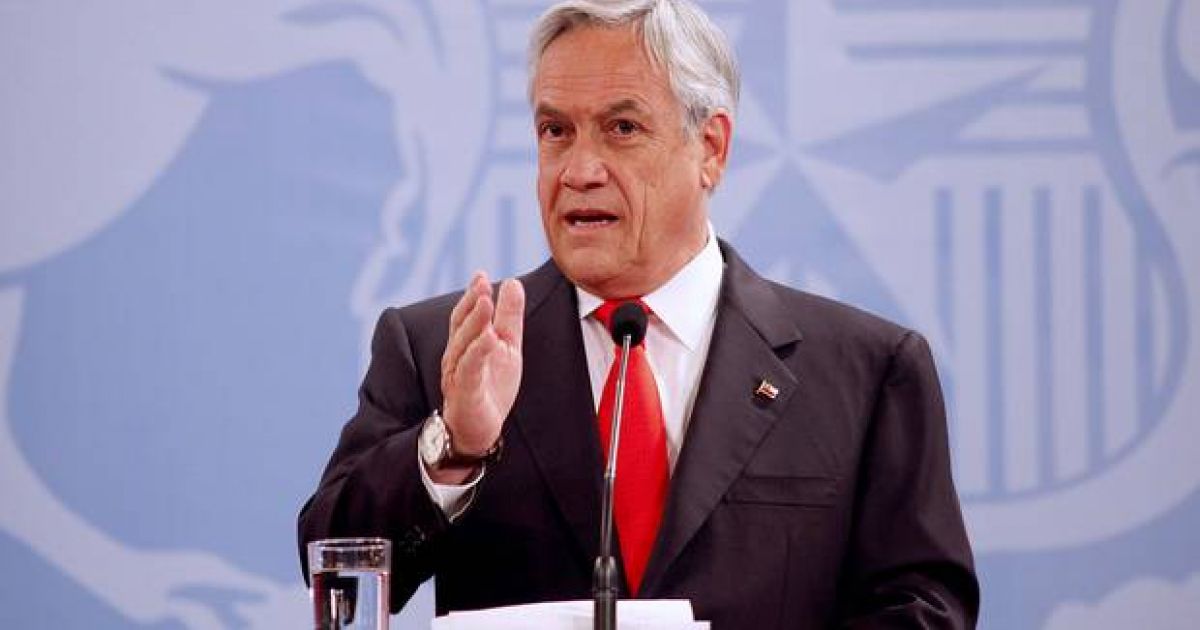 El expresidente de Chile, Sebastián Piñera, durante una rueda de prensa © Diario Uchile