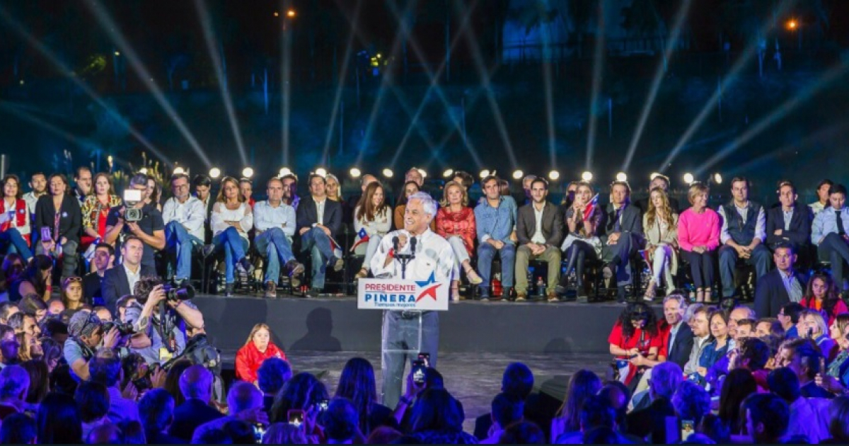 El candidato Sebastián Piñera en un acto electoral © Twitter / @sebastianpinera