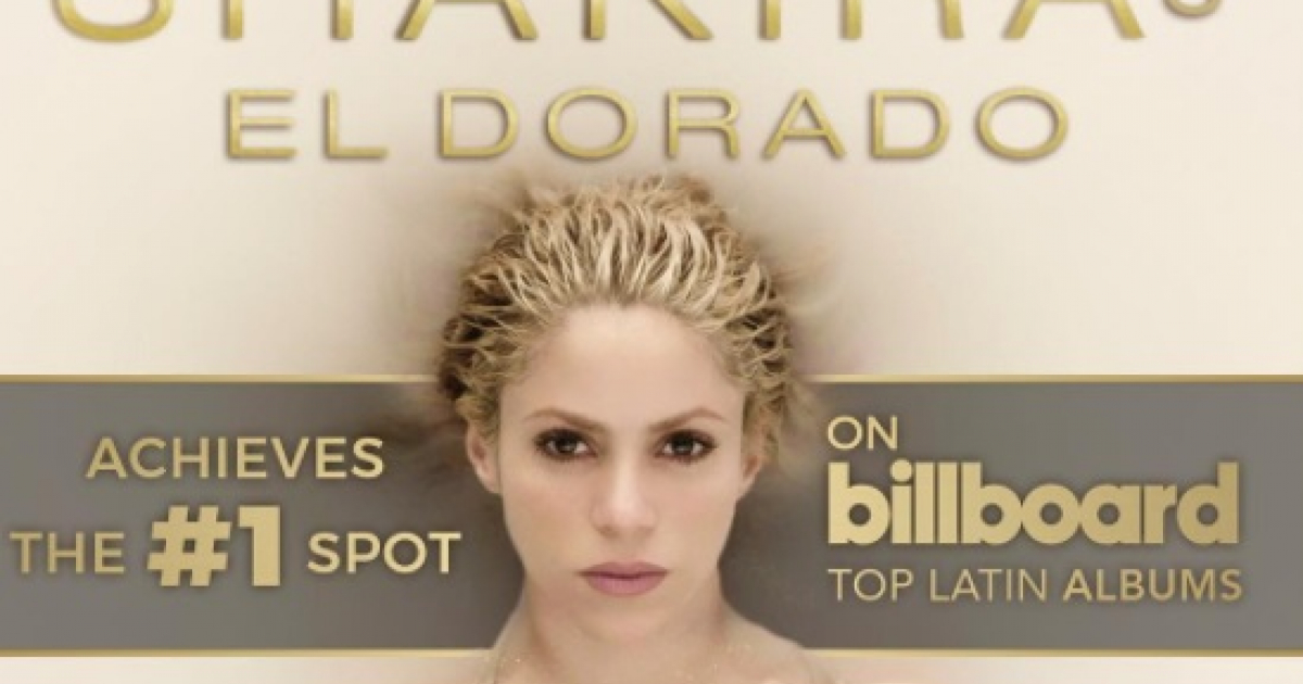 Shakira posando en la portada del álbum "El Dorado" © Instagram / Shakira