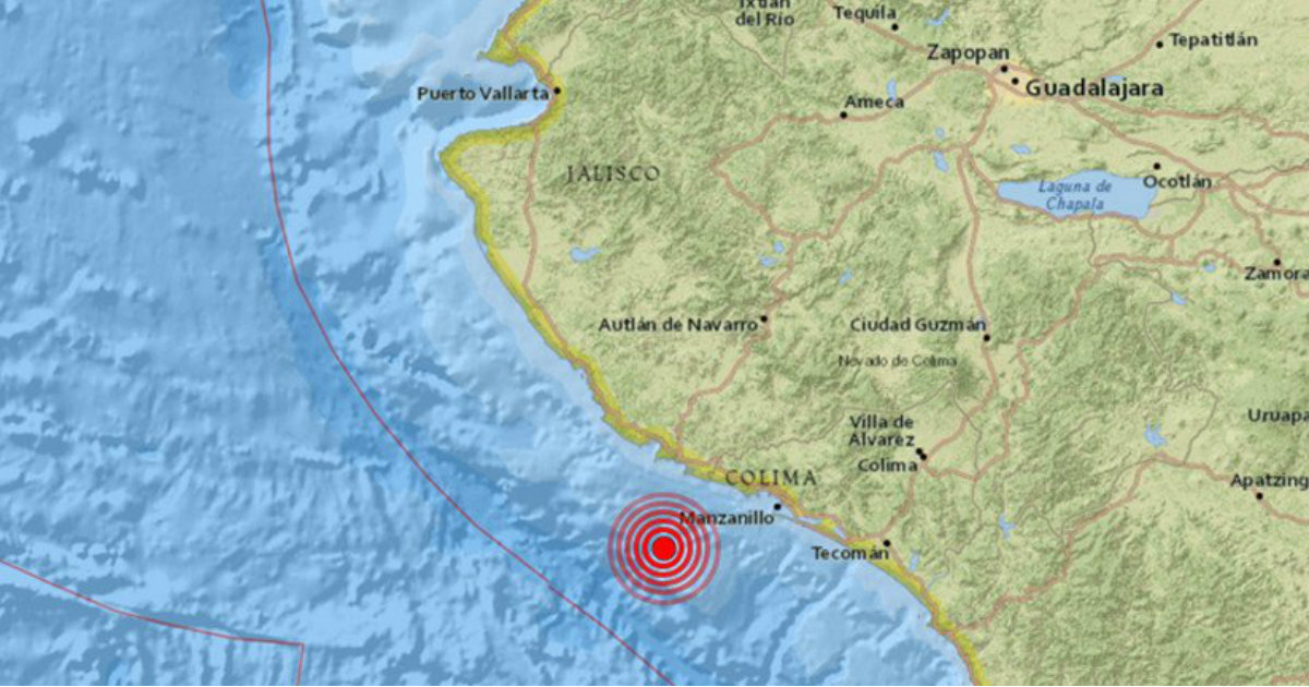 Sismo en México © Twitter/USGS