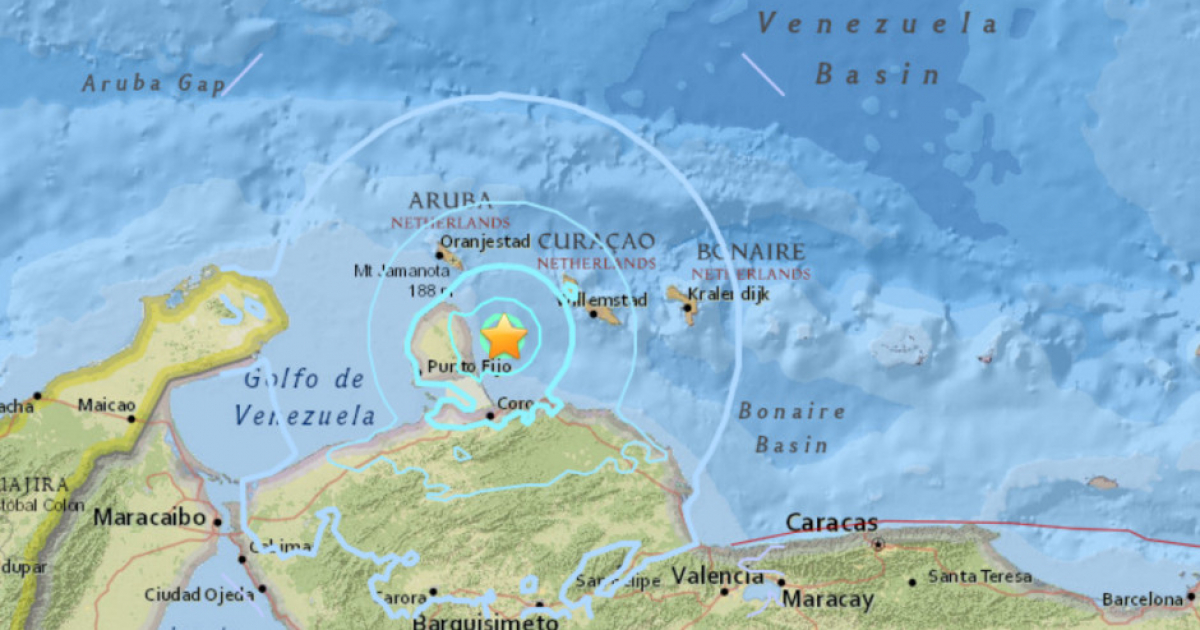 Mapa de la zona afectada por el sismo de Venezuela © CNN