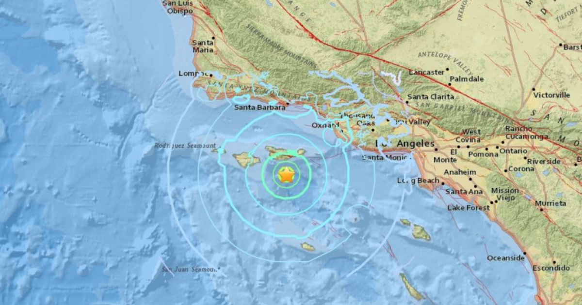 Epicentro del sismo © Twitter @USGS