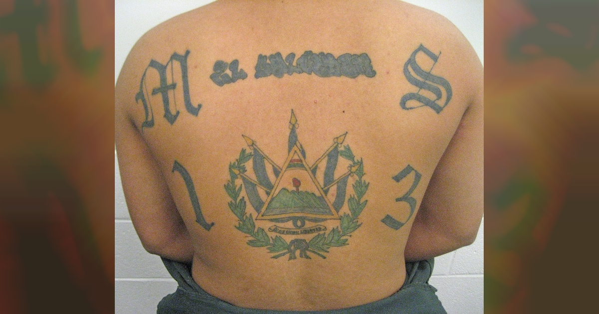 Tatuaje de un Mara Salvatrucha © Wikimedia Commons