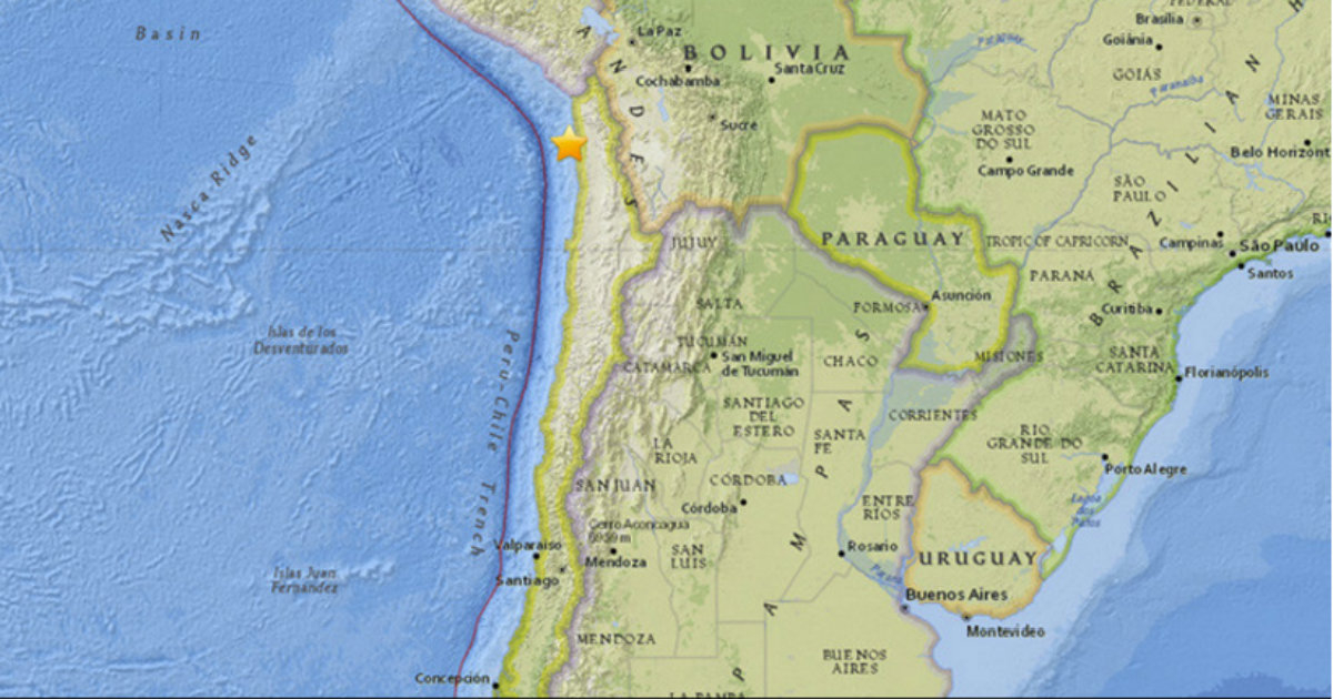 terremoto en Chile © usgs.gov