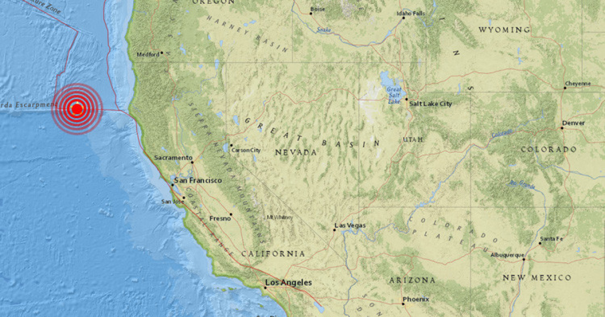 Mapa que indica dónde se produjo el terremoto. © USGS