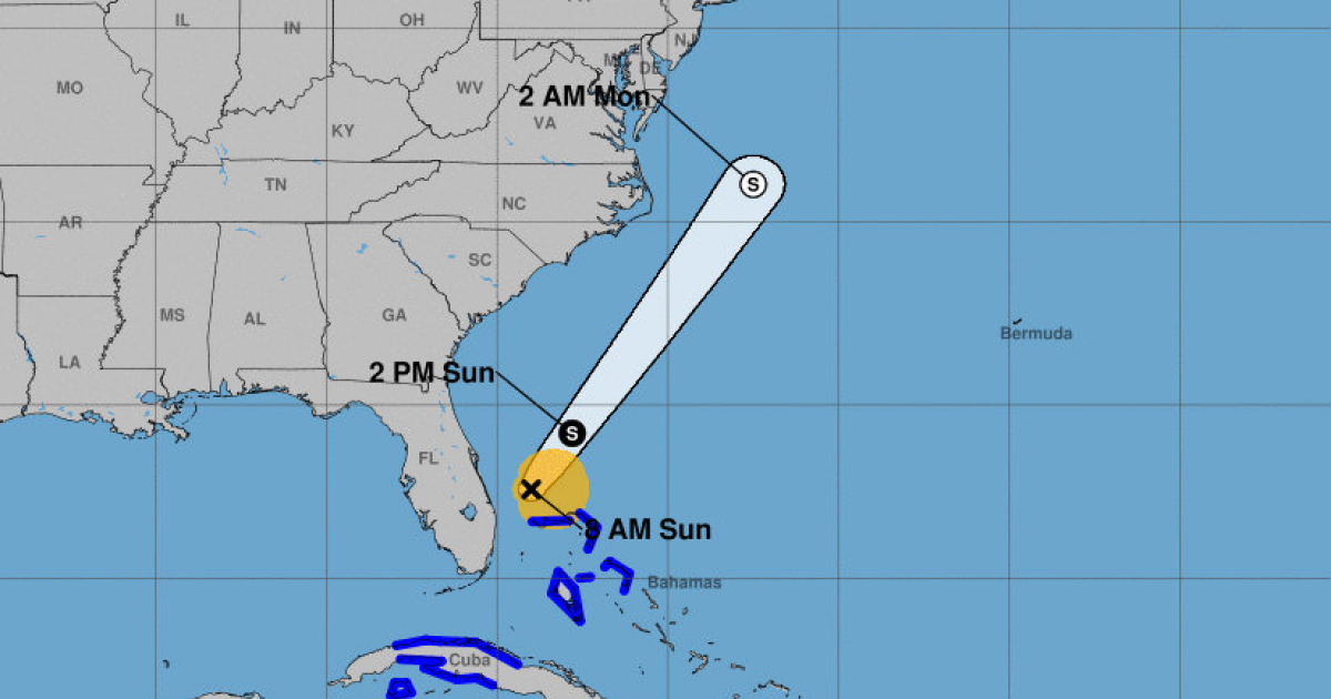 Dirección de la tormenta tropical Philippe en la Florida © NOAA