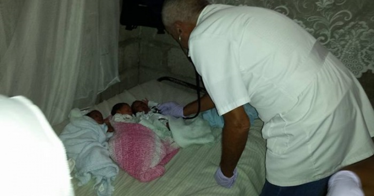 Trillizos nacidos en Haití © Brigada Médica Cubana en Haití